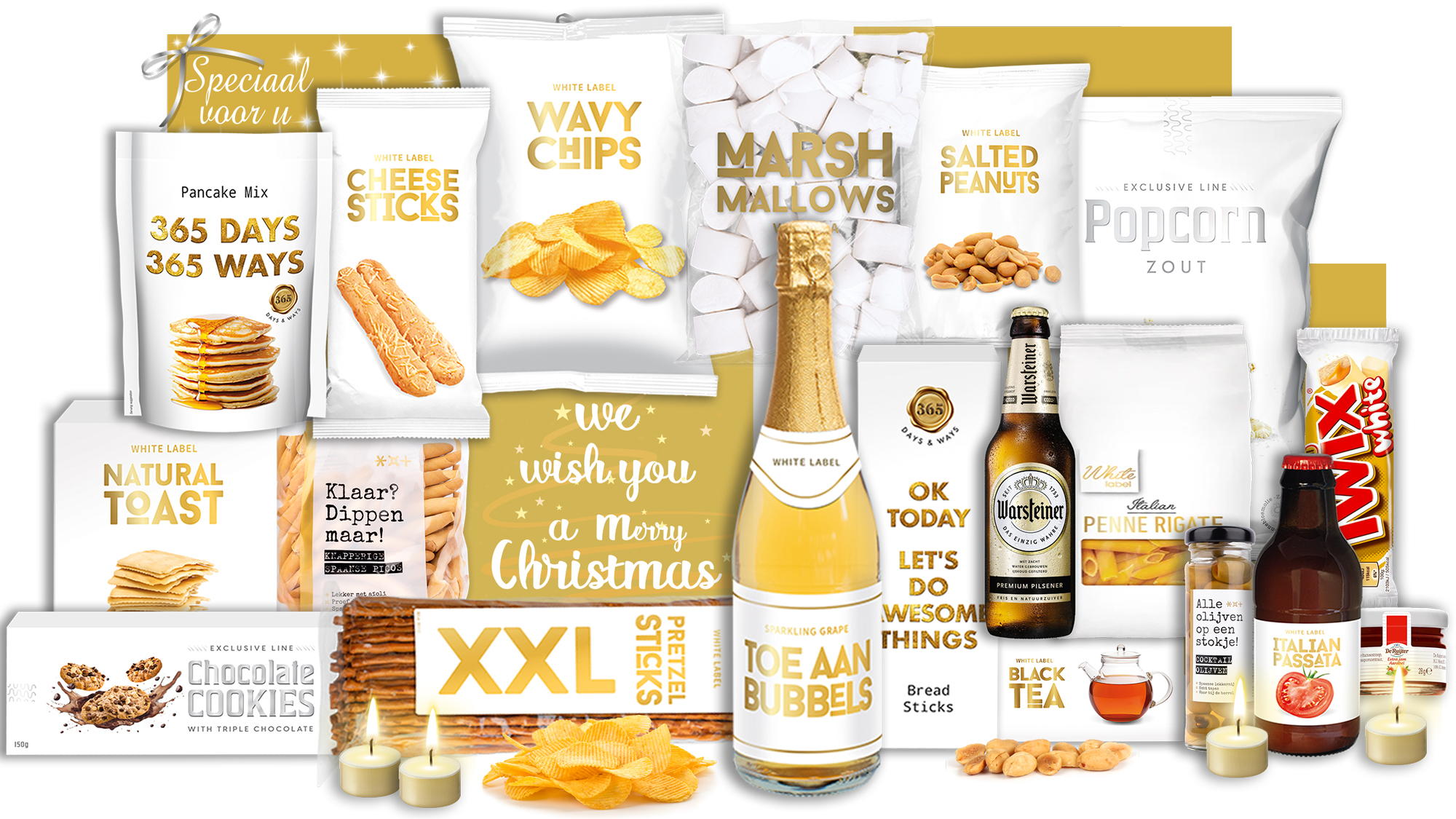 124 Goud Wit 35 - Winterpracht - kerstpakket