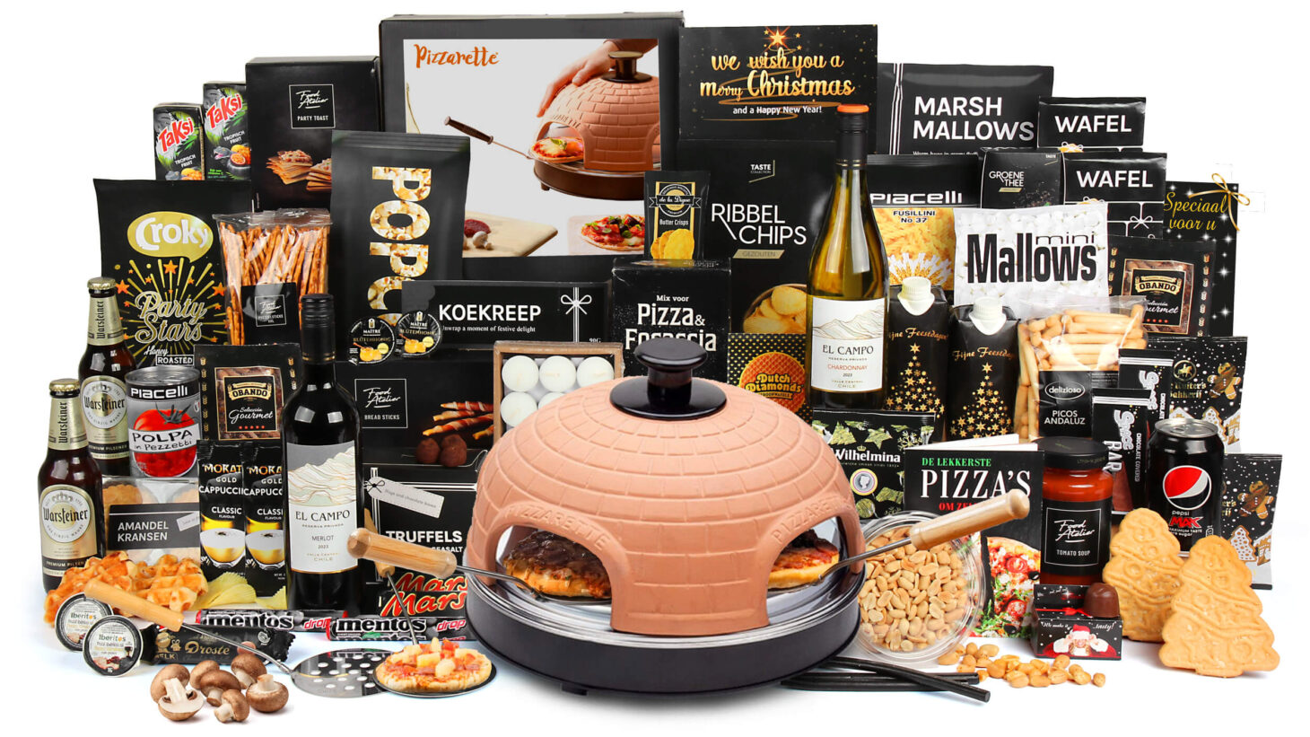 24 Zwart 135 +4p Pizzarette Img 1800 Ukp Iedereen Wil Een Pizarette Kerstpakket (1)