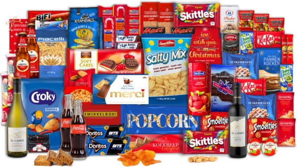 Feestelijk Kerstgeschenk Chocolade En Chips Min