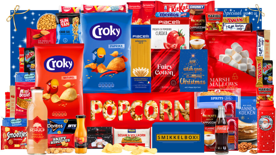 Kerstpakket zonder alcohol, lekkere Coca Cola. chocolade, in een luxe feestelijke kerstdoos.