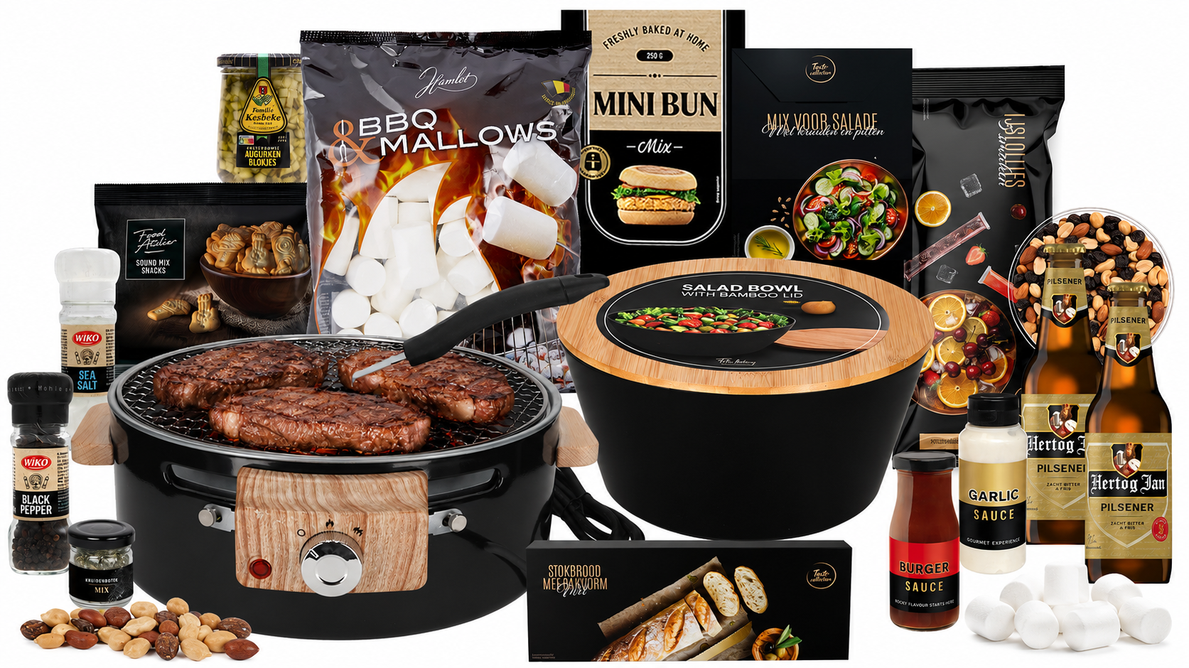 Norländer hybride BBQ - 345 Bbq Time - Luxe kerstpakket - voor het hele gezin