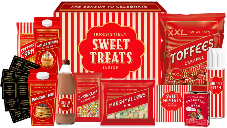 Sweet Treats, met slagroom en versier alles met kleurrijke sprinkles en zachte marsmallows