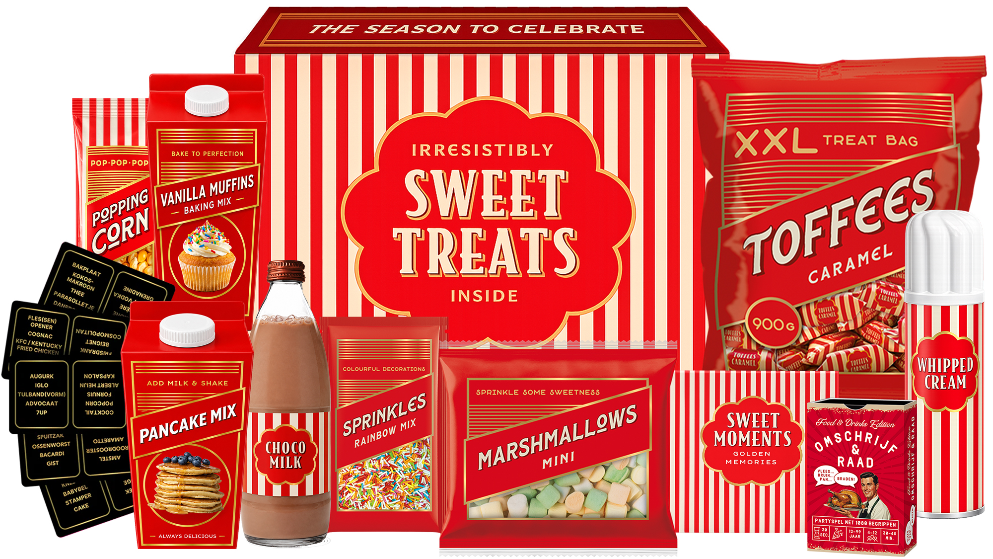 Sweet Treats, met slagroom en versier alles met kleurrijke sprinkles en zachte marsmallows