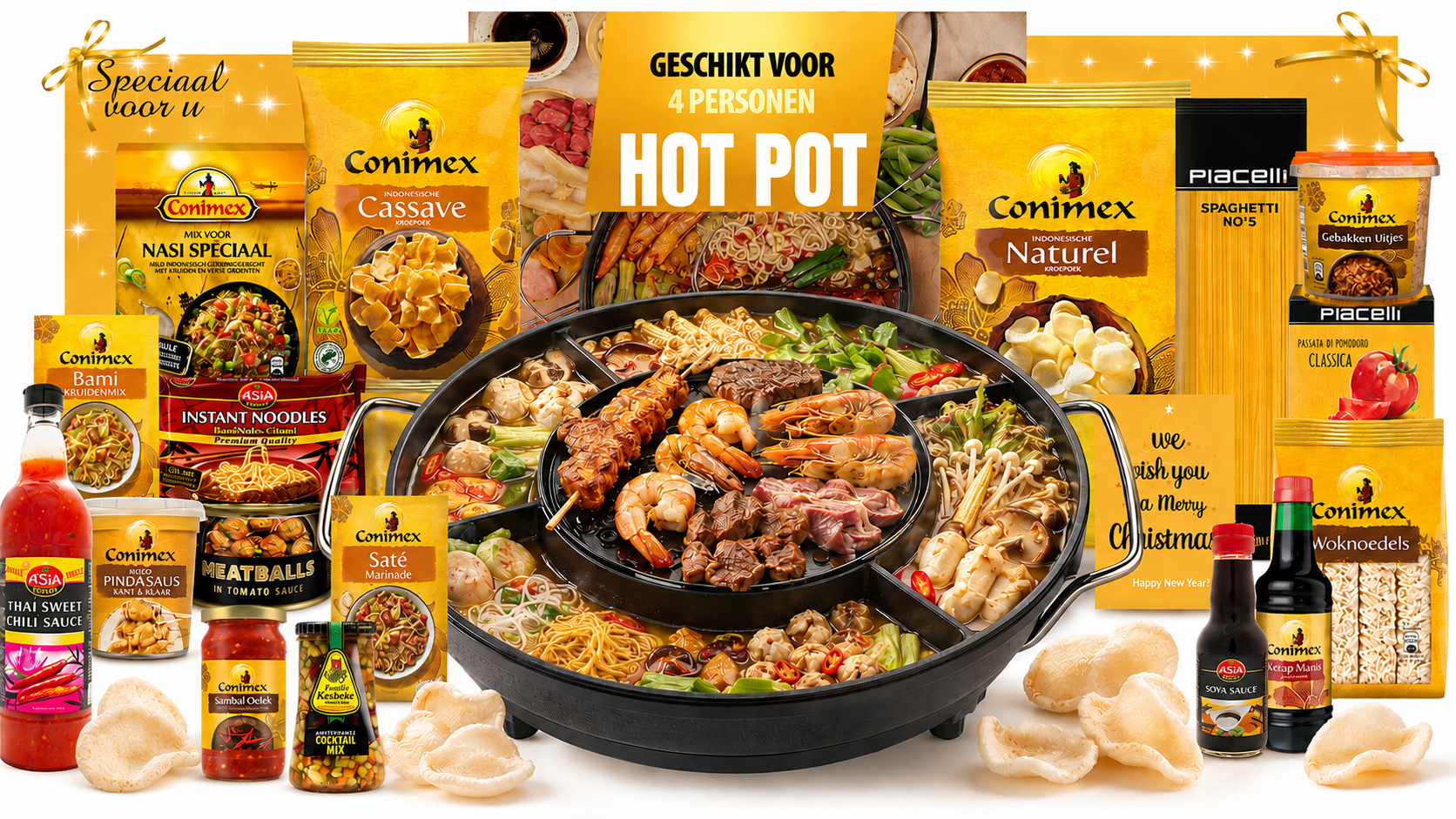 HIP, verneiuwend, nieuw, luxe kerstpakket 511 Hotpot Fun