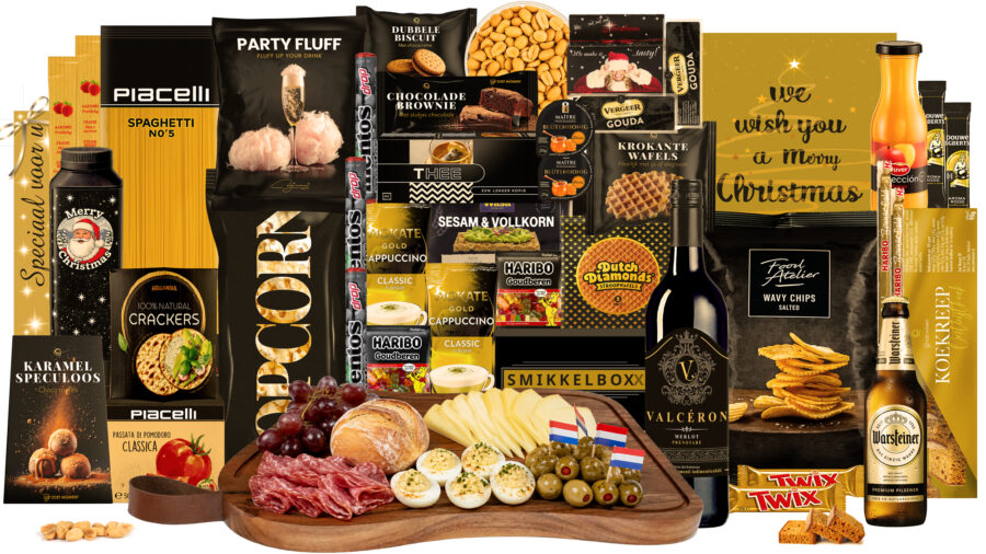 Plank vol lekkers 88 Zwart Goud 55 Luxe Serveerplank
