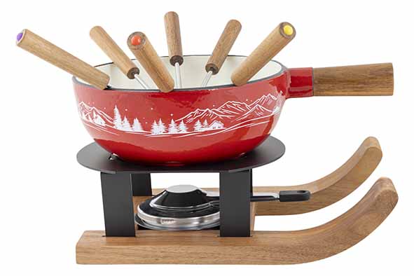 Aspen Fondueset Ski Gietijzer Met 6 Vorkjes (5)
