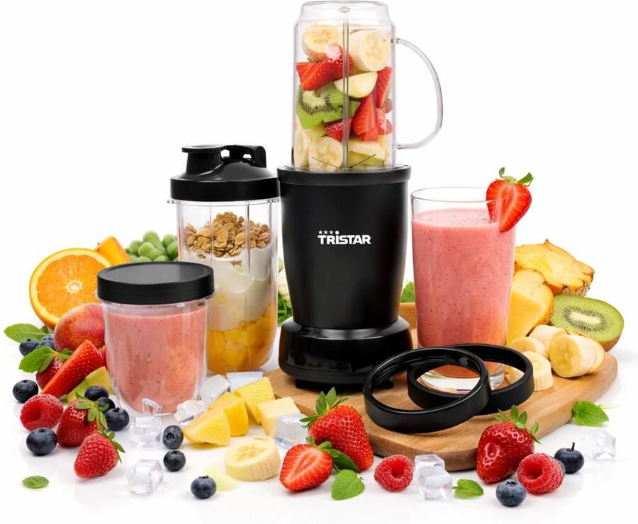 Tristar Tristar Bl 4486 Smoothie Maker Blender 350w Vermogen Inclusief 3 Drinkbekers Vaatwasserbeste I 638997