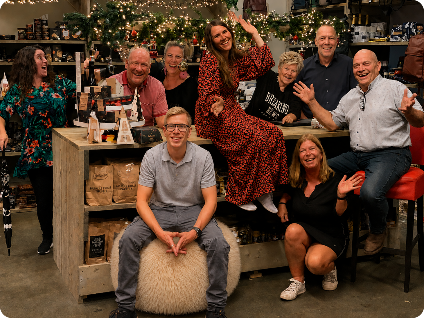 Teamfoto 2026 Uwkerstpakket